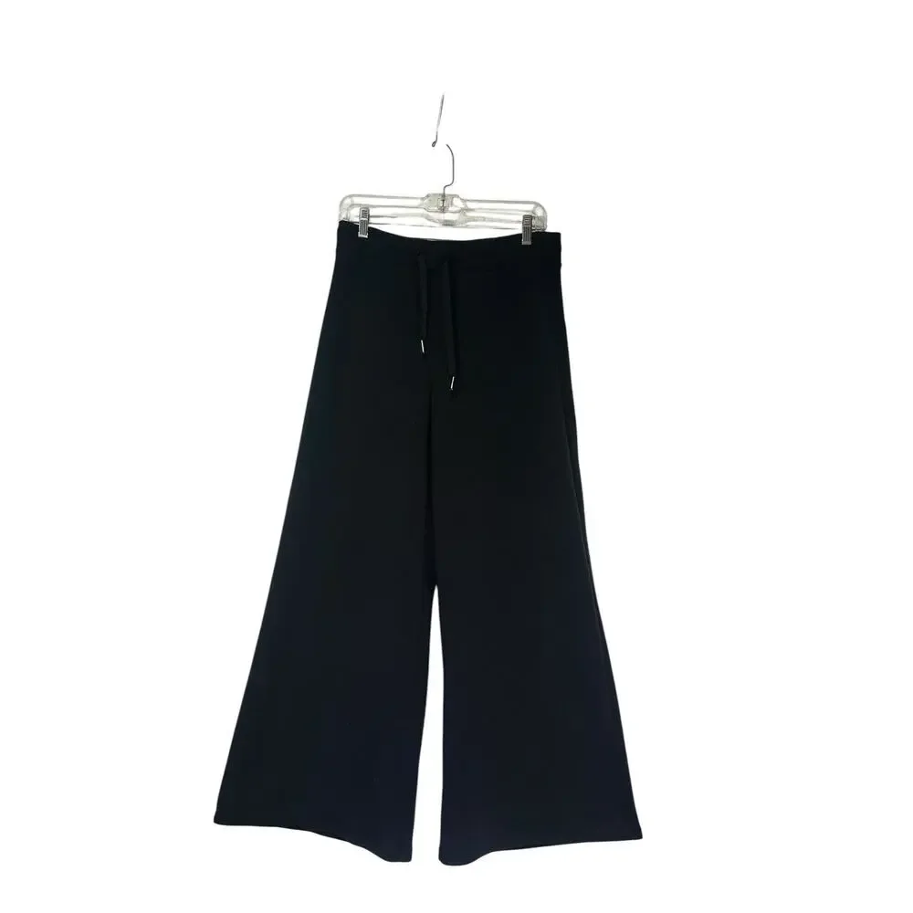 Spanx AirEssentials Wide Leg Pants Black Drawstring Lounge Trousers Large L